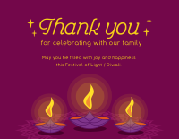Happy Diwali Thank You Card Design