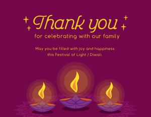 Happy Diwali Thank You Card Image Preview