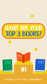 Your Top 3 Books Instagram reel Image Preview