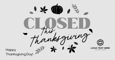 Closed for Thanksgiving Facebook ad Image Preview