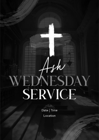 Ash Wednesday Volunteer Service Flyer Image Preview