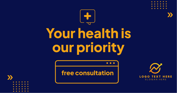 Your Health Is Our Priority Facebook Ad Design Image Preview