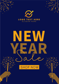Cheers To New Year Sale Flyer Design