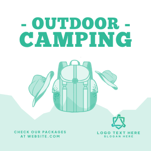 Outdoor Campsite Instagram post Image Preview