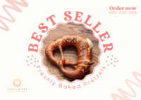 Tasty Pretzel Postcard Image Preview