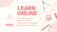 Learning Online Facebook Event Cover Design