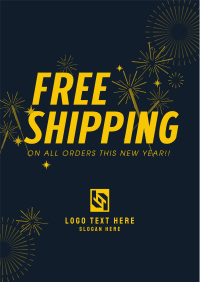Free Shipping Sparkles Flyer Image Preview