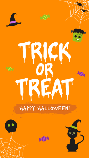 Cute Trick or Treat Facebook story Image Preview
