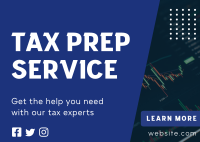 Get Help with Our Tax Experts Postcard Image Preview