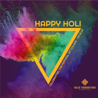 Holi Color Explosion Instagram Post Design