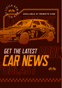Car News Broadcast Flyer Design