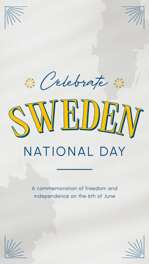 Conventional Sweden National Day Instagram story Image Preview