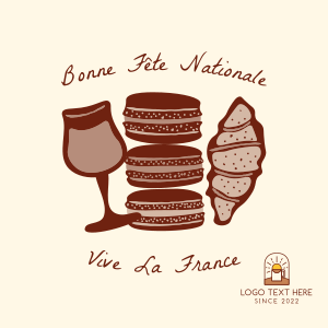 French Food Illustration Instagram post