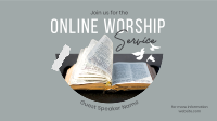 Online Worship Facebook Event Cover Design