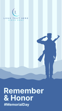 Soldier Salute Instagram Story Design