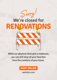 Closed for Renovations Flyer Design
