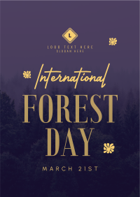 Minimalist Forest Day Flyer Image Preview