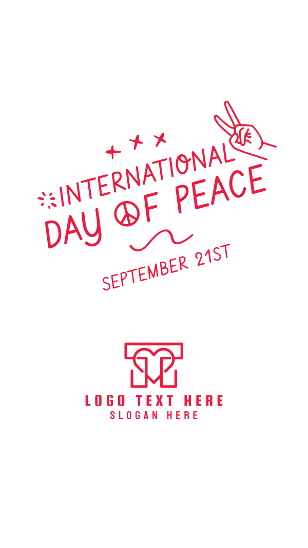 International Day of Peace Scribble Instagram Story Design Image Preview