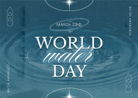 World Water Day Greeting Postcard Design