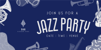 Groovy Jazz Party Twitter Post Image Preview