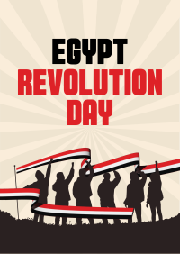 Celebrate Egypt Revolution Day Poster Design