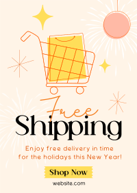 New Year Shipping Poster Design