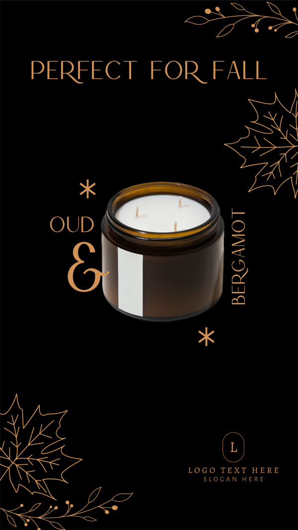 Fall Scented Candle Instagram Story Design Image Preview