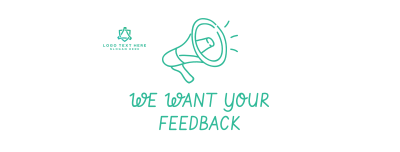 Feedback Megaphone Facebook cover Image Preview