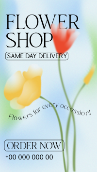 Flower Shop Delivery Facebook Story Design