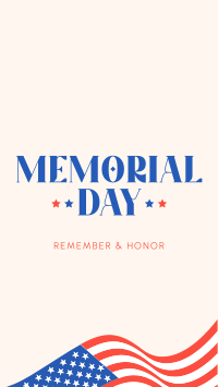 In Honor of Memorial Day TikTok Video Design