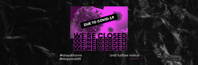 Closed Covid-19 Twitter header (cover) Image Preview