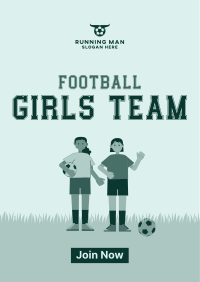 Girls Team Football Poster Image Preview