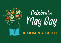 May Day Spring Postcard Design