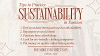 Sustainable Fashion Tips Facebook Event Cover Design