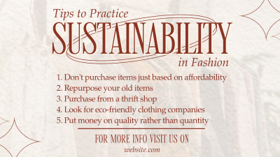 Sustainable Fashion Tips Facebook event cover Image Preview