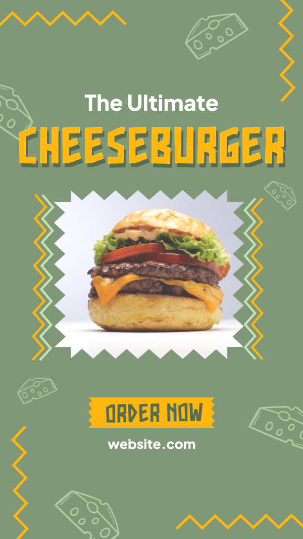 Classic Cheeseburger Facebook Story Design