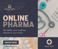 Online Pharma Business Medical Facebook Post Design