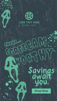 Scream Worthy Discount Instagram Story Design