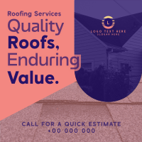 Minimalist Roofing Services Instagram post Image Preview