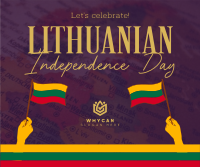 Modern Lithuanian Independence Day Facebook Post Design