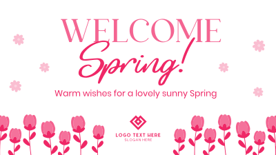 Welcome Spring Greeting Facebook event cover Image Preview