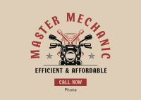 Motorcycle Mechanic Postcard Image Preview