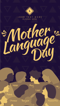 Abstract International Mother Language Day TikTok Video Design