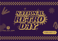 Nostalgic Retro Day Postcard Design