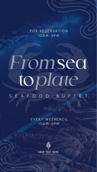 Seafood Cuisine Buffet Facebook Story Design