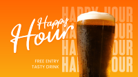 Happy Hour Night Facebook Event Cover Design