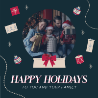 Holiday Gift Christmas Greeting Instagram Post Design