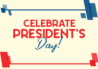 Celebrate President's Day Postcard Design