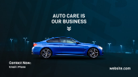 Blue Car Auto Facebook Event Cover Design