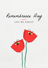 Simple Remembrance Day Poster Image Preview